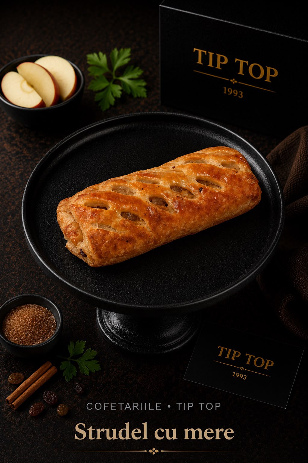 strudel cu mere